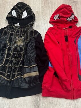GUC Marvel | Spiderman Classic + No Way Home | Zip Hoodie | Sz Small | Set of 2